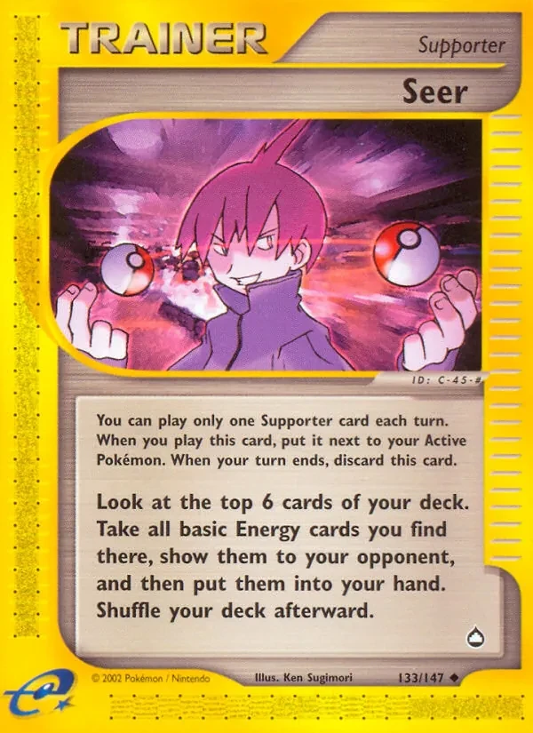 Seer 133/147 Aquapolis Pokémon card