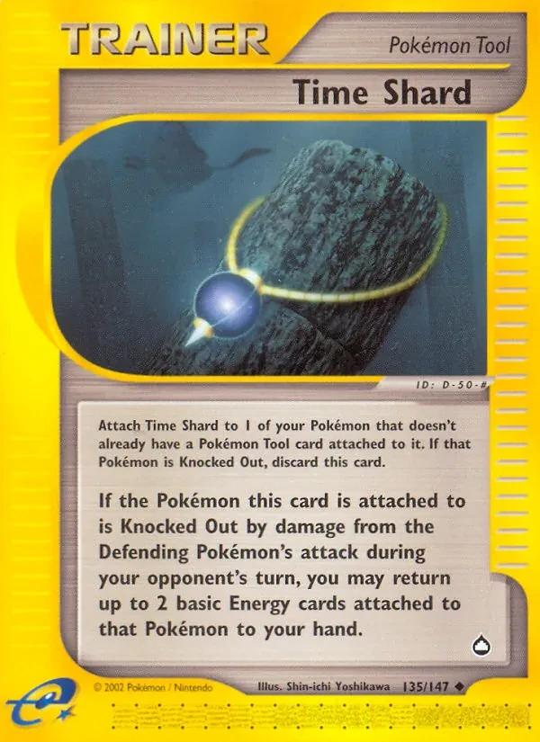 Time Shard 135/147 Aquapolis Pokémon Karte
