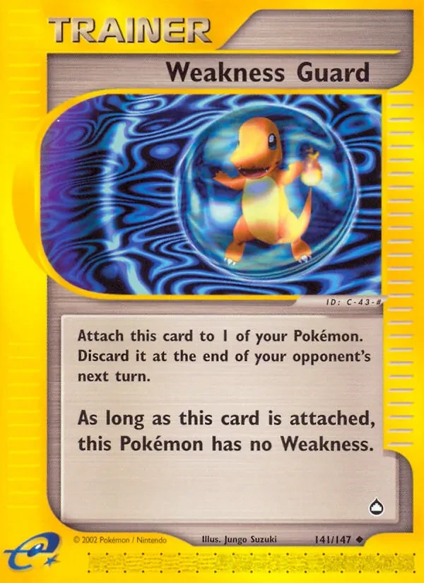 Weakness Guard 141/147 Aquapolis Pokémon card