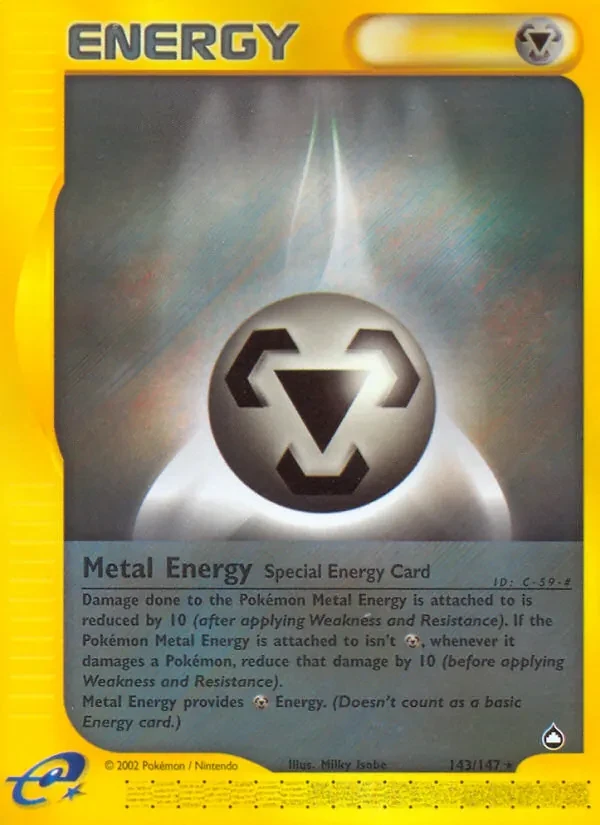 Metal Energy 143/147 Aquapolis Pokémon card
