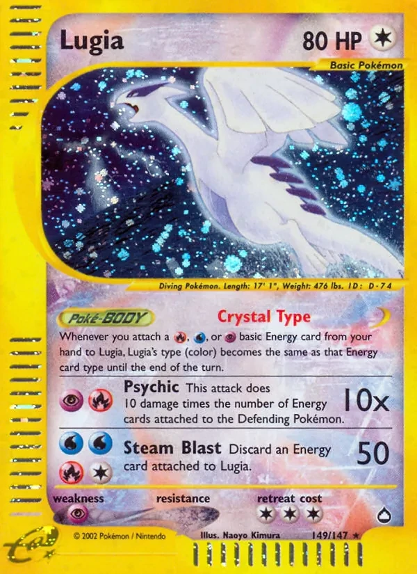 Lugia 149/147 Aquapolis Pokémon card