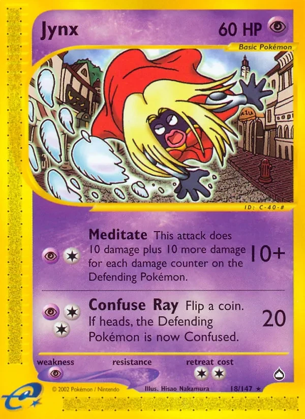Jynx 18/147 Aquapolis Pokémon card