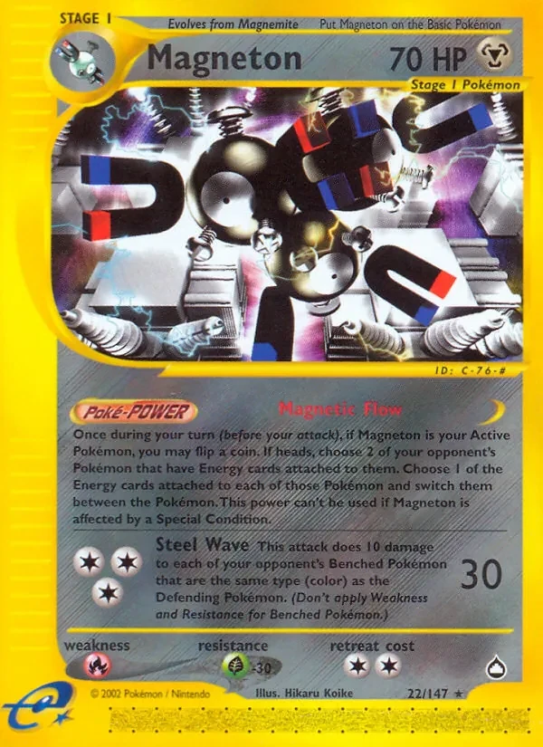 Magneton 22/147 Aquapolis Pokémon card