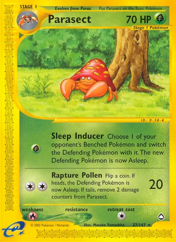 Carte Pokémon Parasect 27/147 Aquapolis