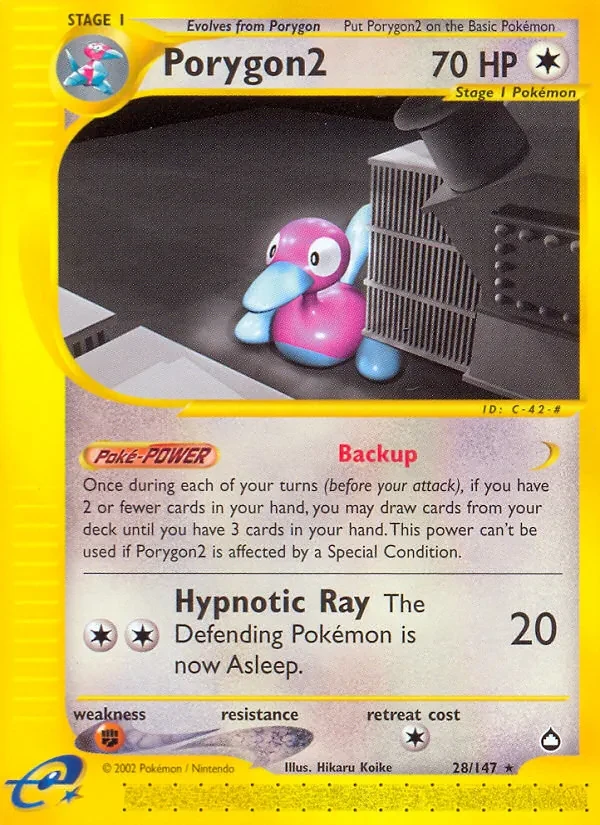 Porygon2 28/147 Aquapolis Pokémon card