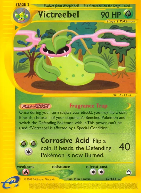 Victreebel 42/147 Aquapolis Pokémon card