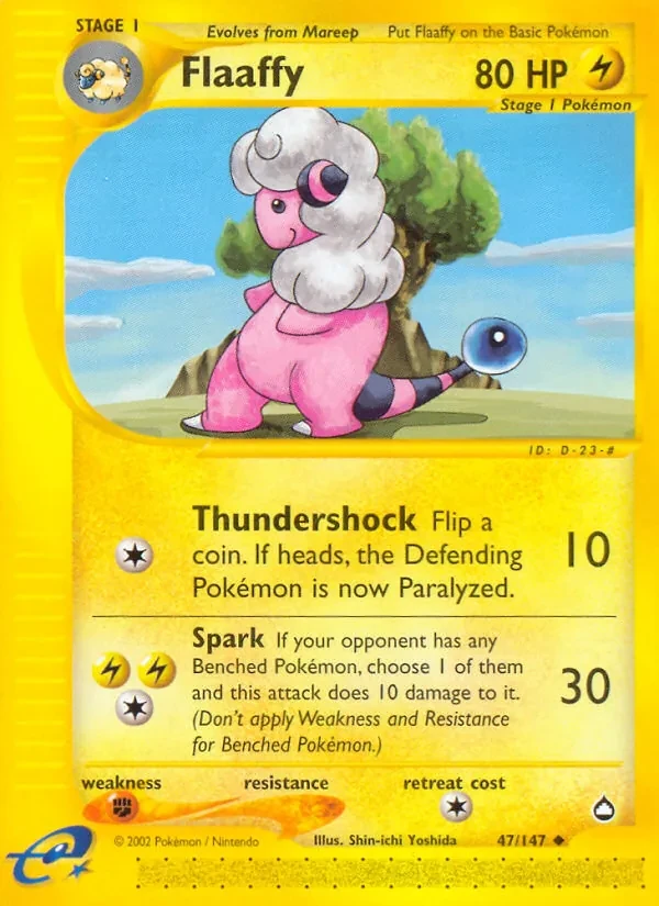 Flaaffy 47/147 Aquapolis Pokémon card
