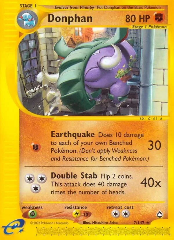 Donphan 7/147 Aquapolis Pokémon card