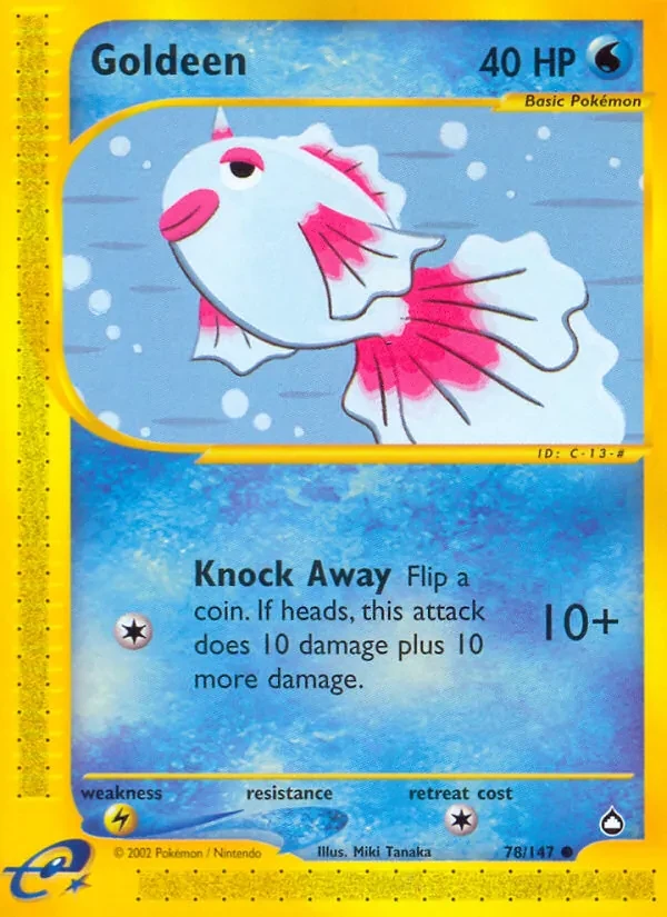 Goldeen 78/147 Aquapolis Pokémon card