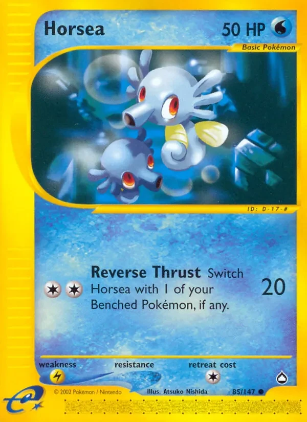 Horsea 85/147 Aquapolis Pokémon card