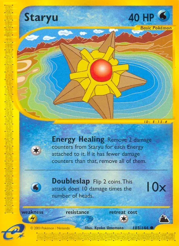Staryu 103/144 Skyridge Pokémon card