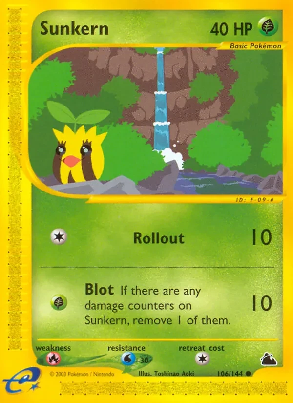Sunkern 106/144 Skyridge Pokémon card