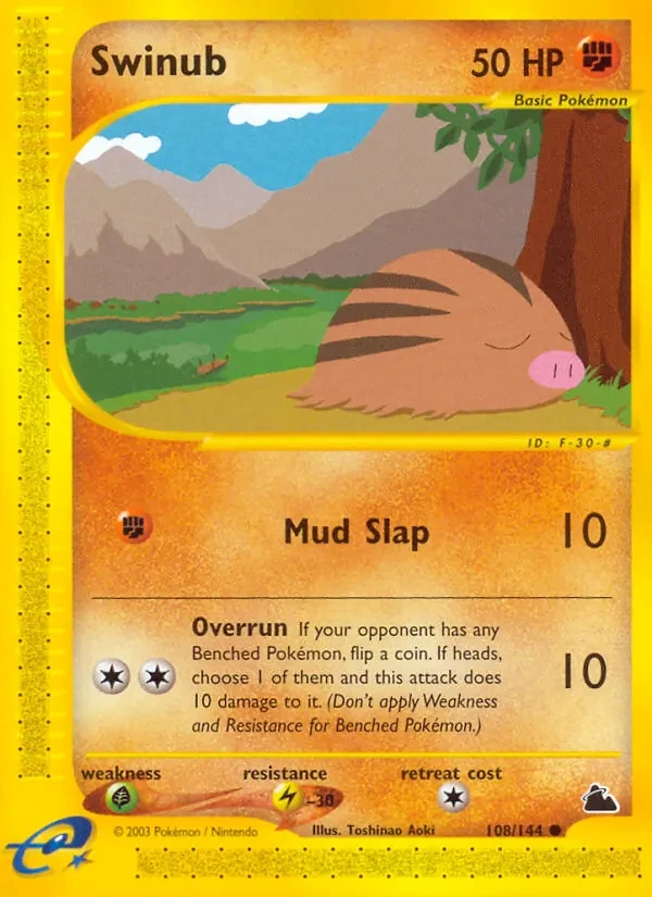 Swinub 108/144 Skyridge Pokémon card