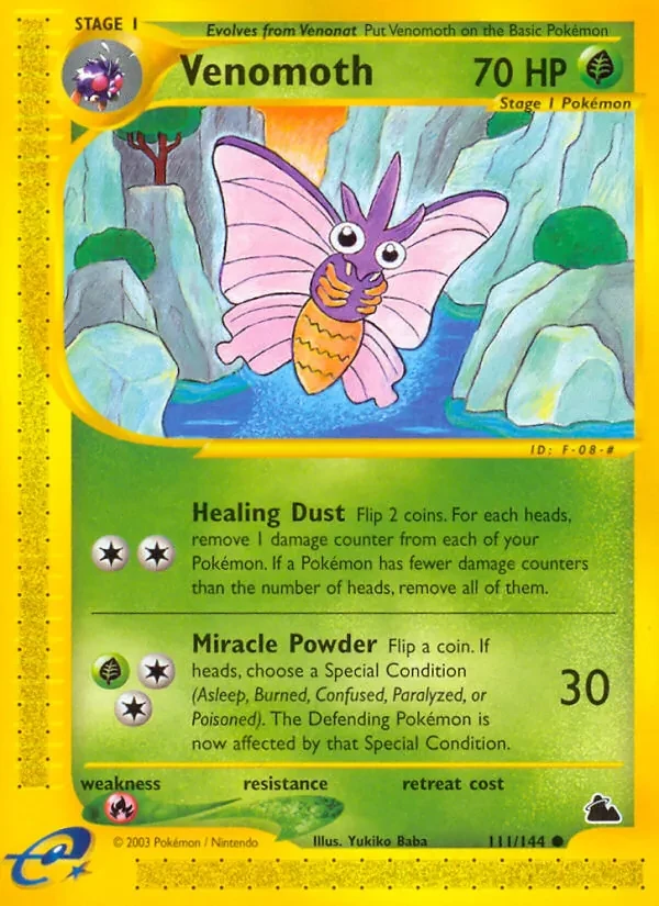 Venomoth 111/144 Skyridge Pokémon card