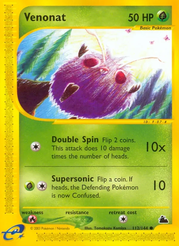 Venonat 112/144 Skyridge Pokémon card