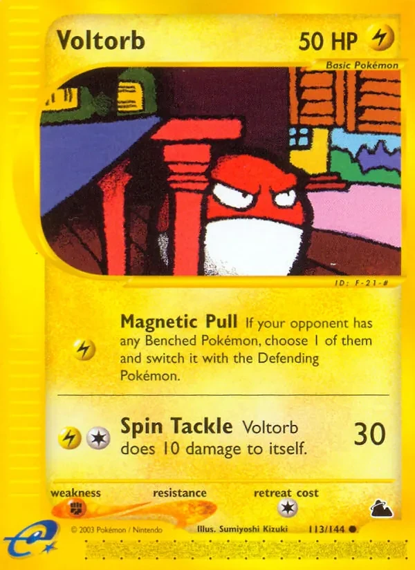 Voltorb 113/144 Skyridge Pokémon Karte