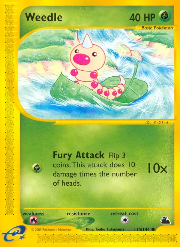 Weedle 114/144 Skyridge Pokémon card