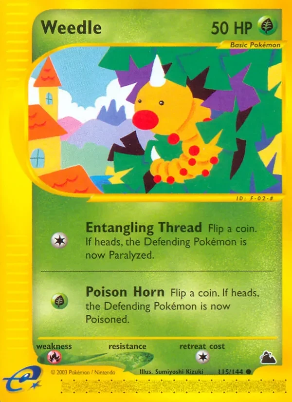 Weedle 115/144 Skyridge Pokémon card