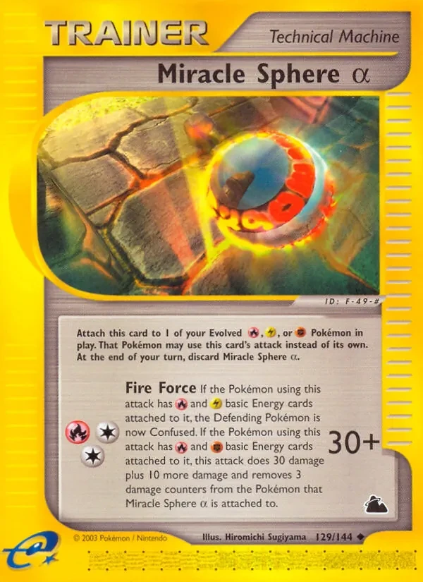 Miracle Sphere α 129/144 Skyridge Pokémon card