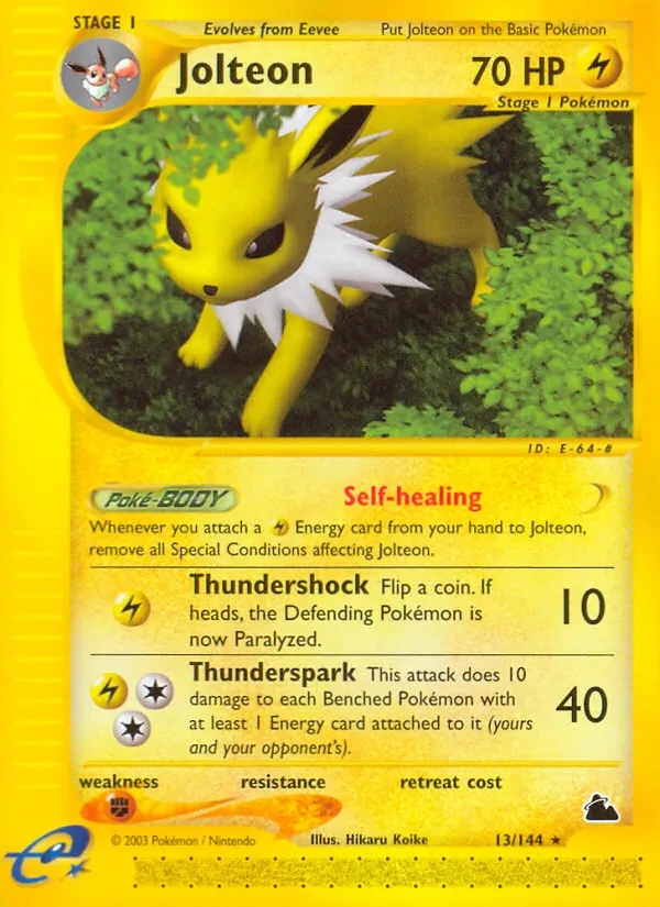 Jolteon 13/144 Skyridge Pokémon card