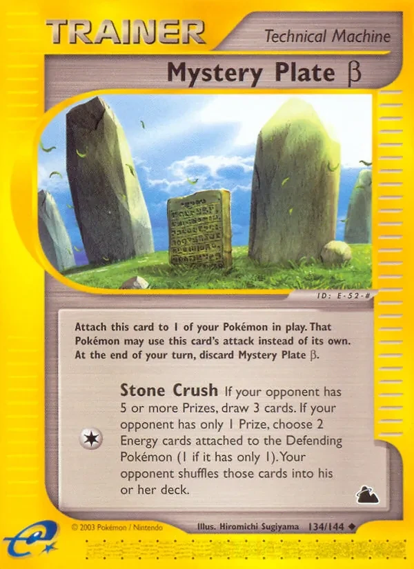 Carte Pokémon Mystery Plate β 134/144 Skyridge