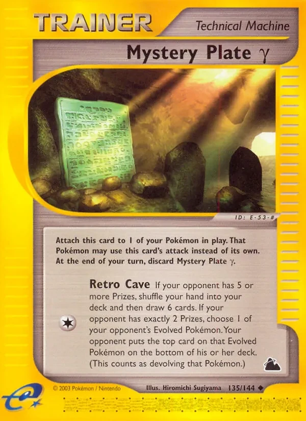 Mystery Plate γ 135/144 Skyridge Pokémon card