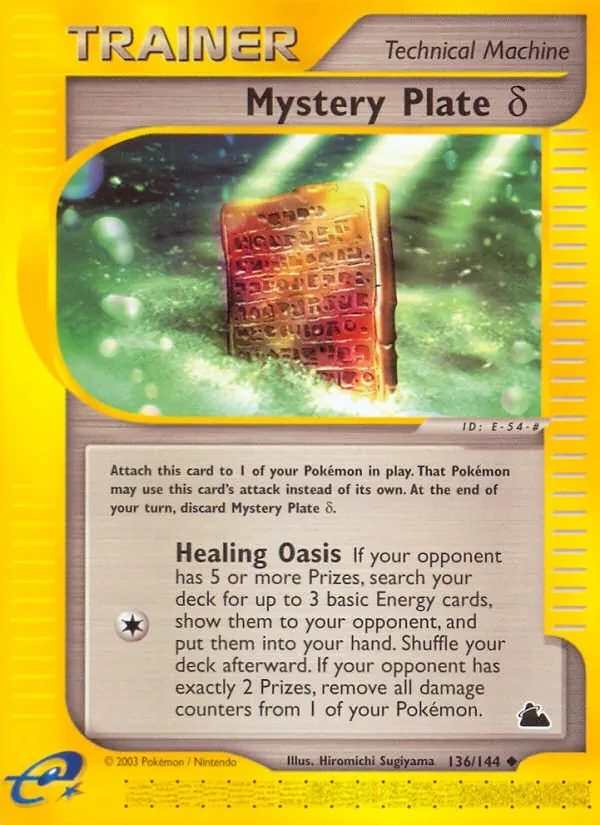 Mystery Plate δ 136/144 Skyridge Pokémon Karte