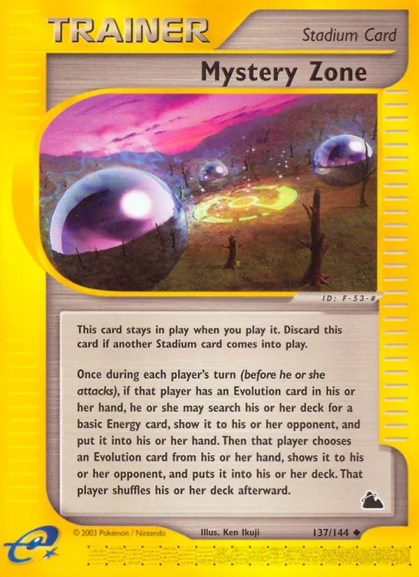 Mystery Zone 137/144 Skyridge Pokémon card