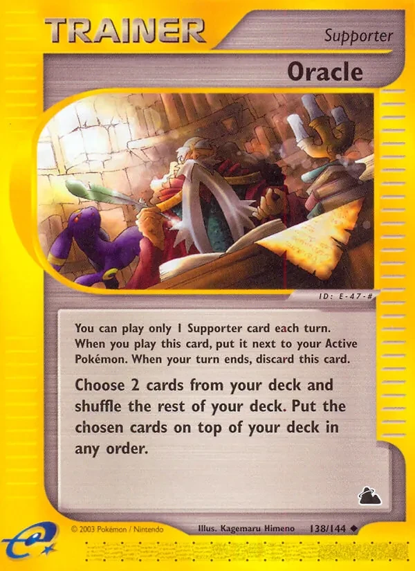 Oracle 138/144 Skyridge Pokémon card
