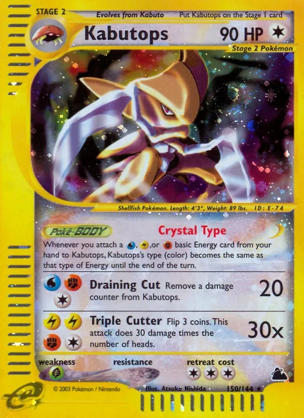 Kabutops 150/144 Skyridge Pokémon card