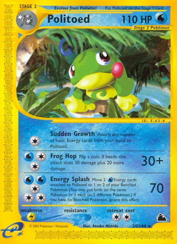 Politoed 25/144 Skyridge Pokémon card