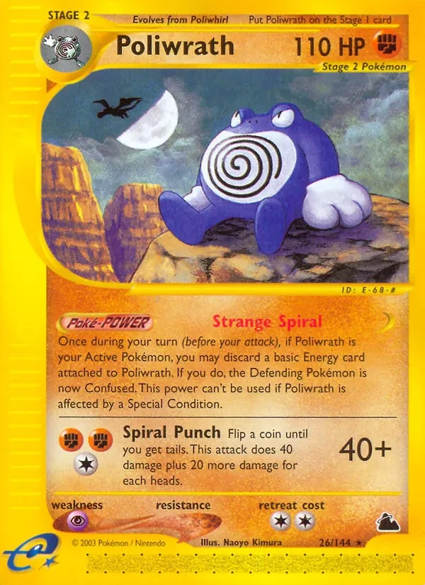 Poliwrath 26/144 Skyridge Pokémon card