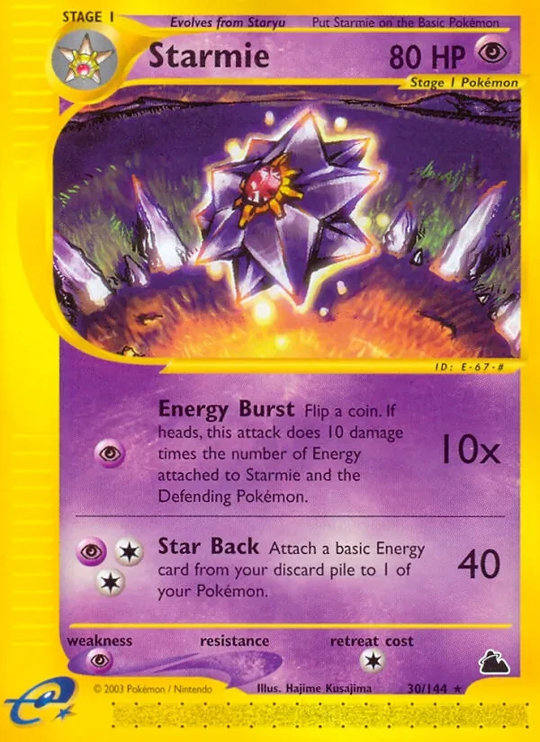 Starmie 30/144 Skyridge Pokémon card