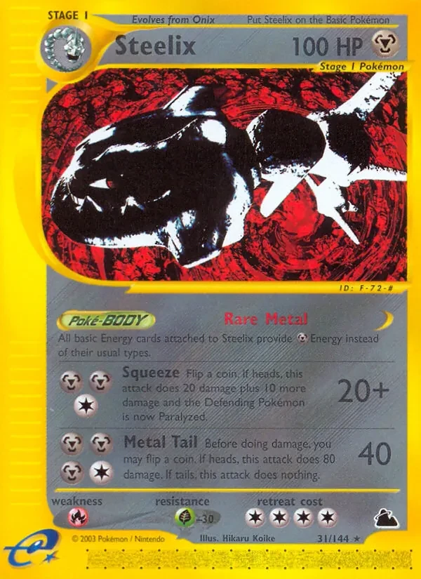 Steelix 31/144 Skyridge Pokémon Karte