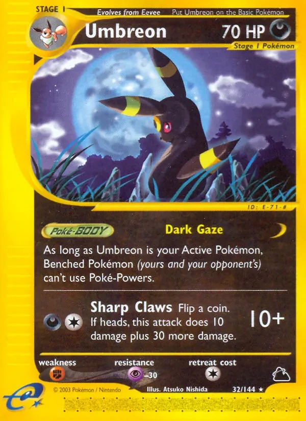Umbreon 32/144 Skyridge Pokémon card