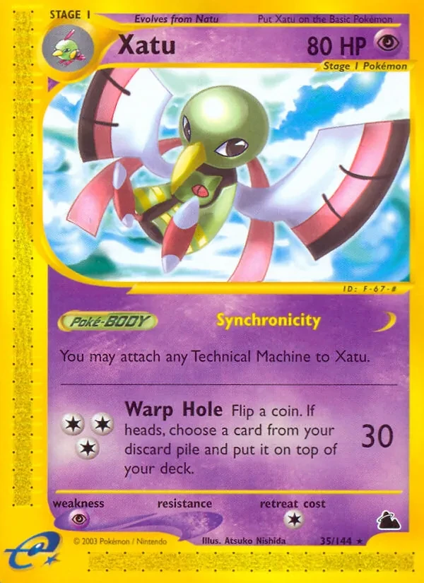 Xatu 35/144 Skyridge Pokémon card