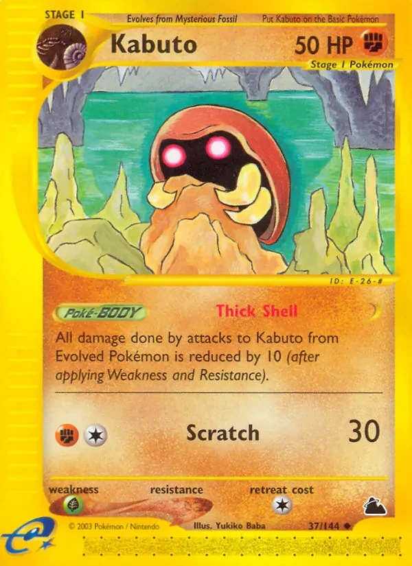 Kabuto 37/144 Skyridge Pokémon card