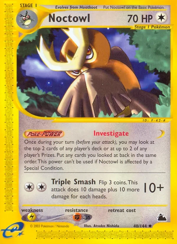 Noctowl 40/144 Skyridge Pokémon card