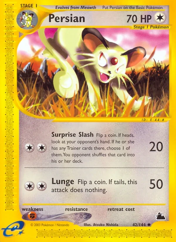 Persian 42/144 Skyridge Pokémon card