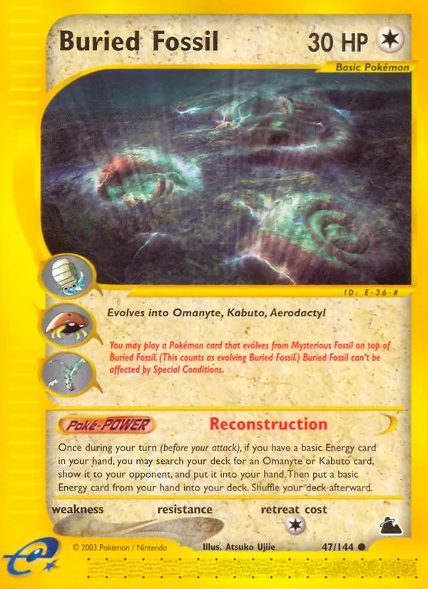 Buried Fossil 47/144 Skyridge Pokémon card