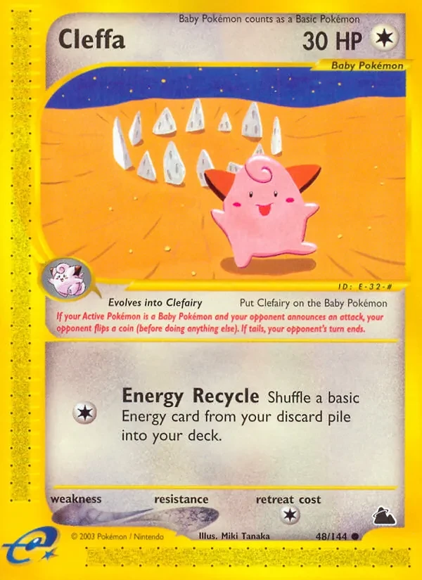 Cleffa 48/144 Skyridge Pokémon card