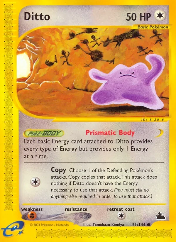 Ditto 51/144 Skyridge Pokémon card