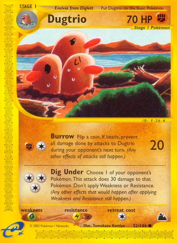 Dugtrio 52/144 Skyridge Pokémon card