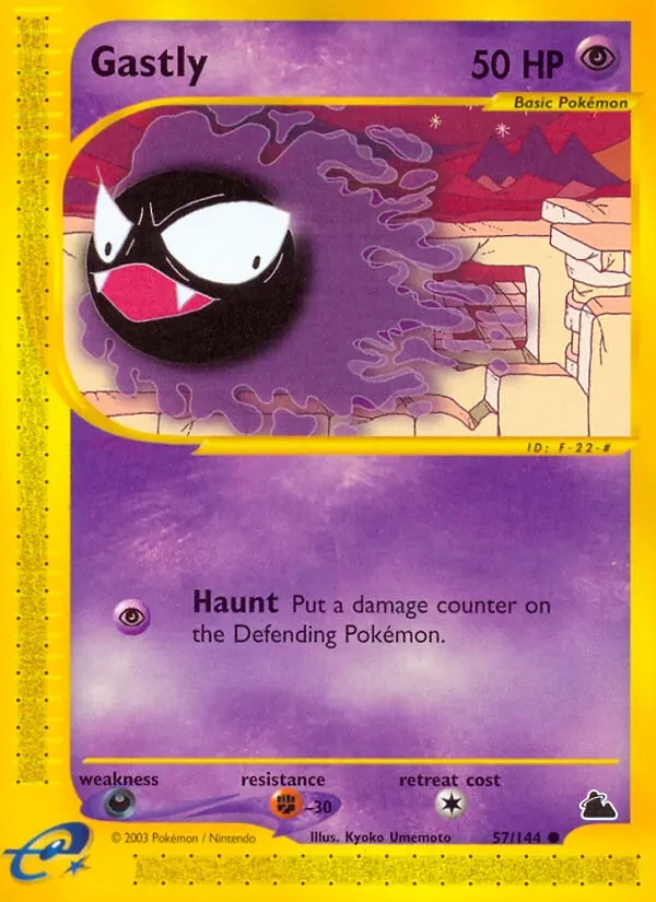 Gastly 57/144 Skyridge Pokémon card