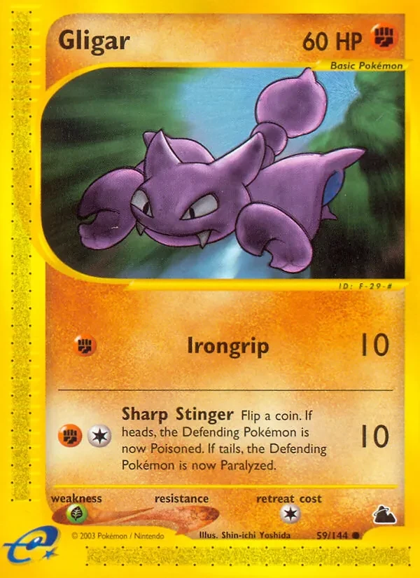 Gligar 59/144 Skyridge Pokémon Karte