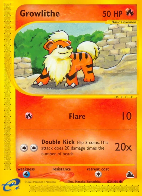 Growlithe 62/144 Skyridge Pokémon card