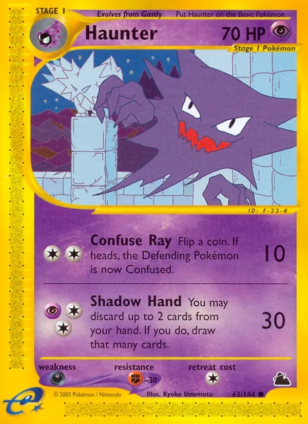 Haunter 63/144 Skyridge Pokémon card
