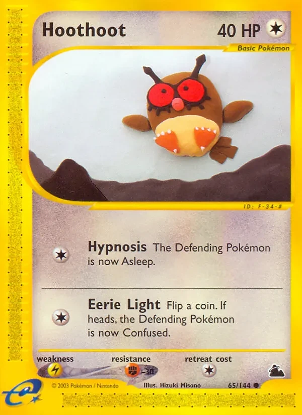 Hoothoot 65/144 Skyridge Pokémon card