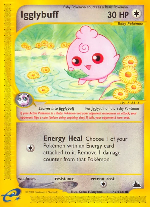 Igglybuff 67/144 Skyridge Pokémon card