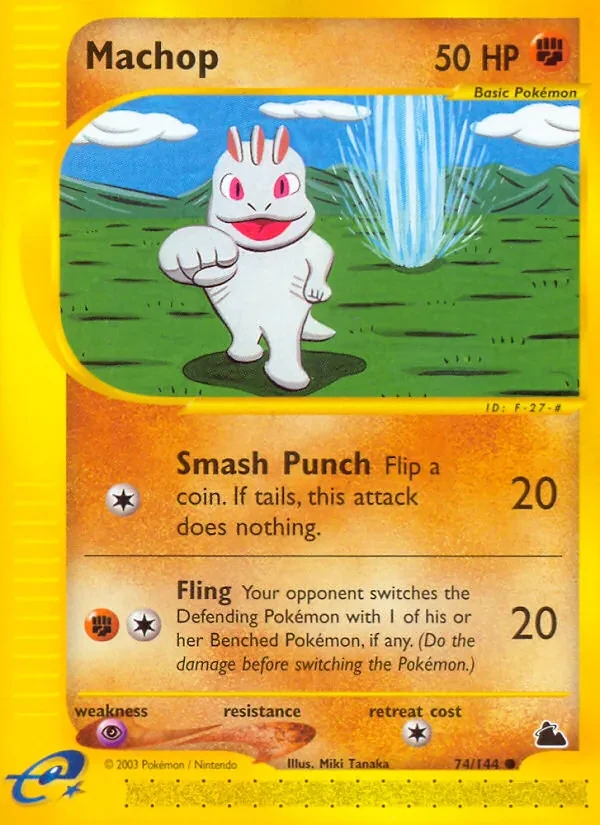 Machop 74/144 Skyridge Pokémon card